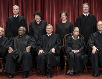 The Supreme Court justices, pictured in November 2018, start a new term on Monday. (J Scott Applewhite/AP)