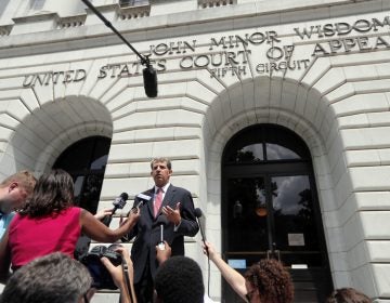 The latest challenge to the Affordable Care Act, Texas v. Azar, was argued in July in the 5th Circuit Court of Appeals. Attorney Robert Henneke, representing the plaintiffs, spoke outside the courthouse on July 9.
(Gerald Herbert/AP)