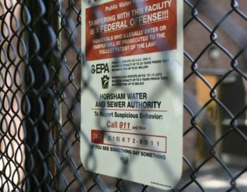 Detailed view on the newly installed system to filter out PFAS Forever Chemicals at Well #2 of the Horsham Water and Sewer Authority facility in Horsham, Pa., on August 22, 2019. (Bastiaan Slabbers for WHYY)