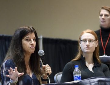 Organizers, active in the suburban cycling community, discuss their grassroots projects during a panel at the Philly Bike Expo on Saturday. (Bastiaan Slabbers for WHYY)
