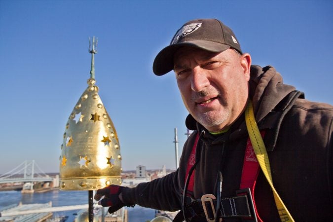 George Dalessandro if the foreman on the Christ Church restoration project. (Kimberly Paynter/WHYY)