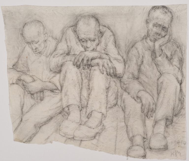 A Day Off, by Włodzimierz Siwierski, Auschwitz 1941 (Auschwitz-Birkenau State Museum)