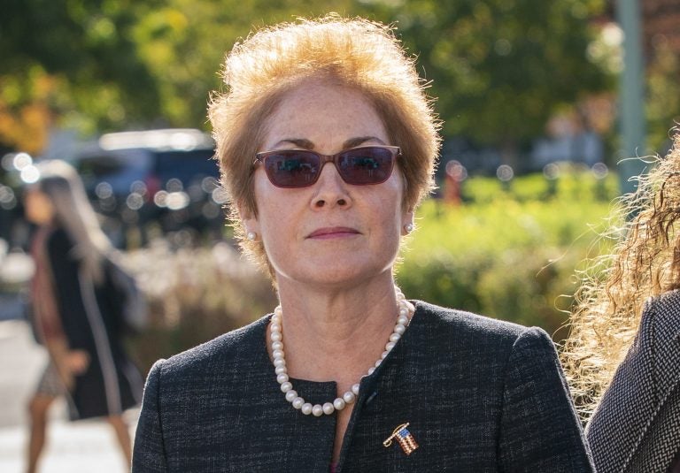 Former U.S. ambassador to Ukraine Marie Yovanovitch, arrives on Capitol Hill, Friday, Oct. 11, 2019, in Washington, as she is scheduled to testify before congressional lawmakers on Friday as part of the House impeachment inquiry into President Donald Trump. (J. Scott Applewhite/AP Photo)