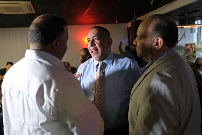 Moran talks to supporters gathered Nov. 2, 2019, at Jet Set Restaurant for a campaign event. (Matt Smith for Keystone Crossroads)