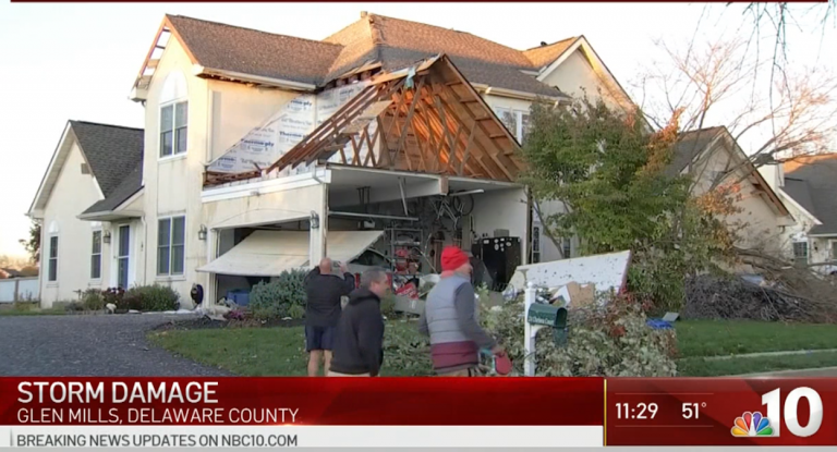 A tornado touched down in Delaware County on Halloween (NBC10)