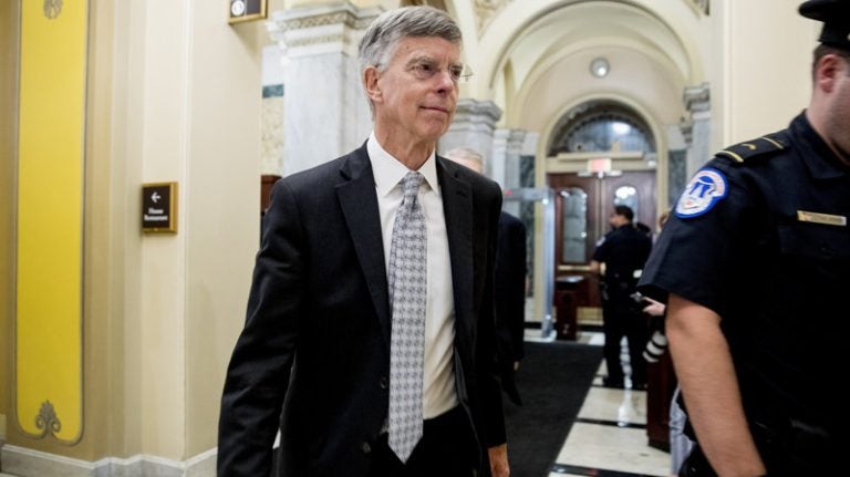 Ambassador William Taylor is the first witness to appear in the first public impeachment hearing on Wednesday. He's a career diplomat who outlined the effort to get Ukraine's president to commit to political investigations in return for military assistance. (Andrew Harnik/AP Photo)