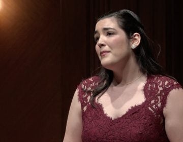 Soprano Sophia Fiuza Hunt on stage at Curtis