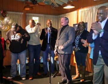 Mayor Jim Kenney and Rep. Dwight Evans spent their Super Bowl at Relish this year (Twitter/@DwightEvansPA)