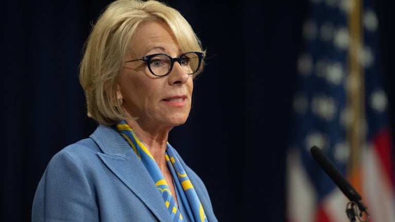 Education Secretary Betsy DeVos has argued that 'borrower defense' is too lenient. (Saul Loeb/AFP via Getty Images)