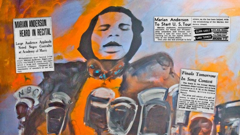 A portrait of Marian Anderson by artist Jeffery McNutt. (Kimberly Paynter/WHYY)