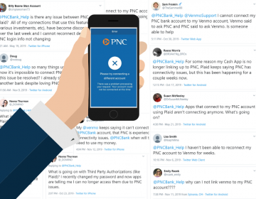 For months, PNC Bank customers have complained about connectivity failures between their accounts and third-party services, including Venmo.
(Graphic by Sarah Kovash/WESA)