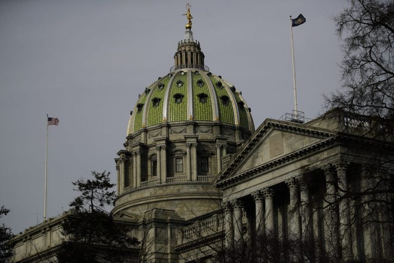 The dome of the Pennsylvania Capitol is visible in Harrisburg. (Matt Rourke/AP Photo)