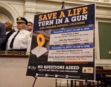 Philadelphia officials and activists are asking parents to do a room check in their homes and turn in any guns they find. (Kimberly Paynter/WHYY)