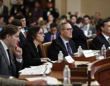 From left, Constitutional law experts, Harvard Law School professor Noah Feldman, Stanford Law School professor Pamela Karlan, University of North Carolina Law School professor Michael Gerhardt and George Washington University Law School professor Jonathan Turley testify during a hearing before the House Judiciary Committee on the constitutional grounds for the impeachment of President Donald Trump, on Capitol Hill in Washington, Wednesday, Dec. 4, 2019. (AP Photo/Andrew Harnik)