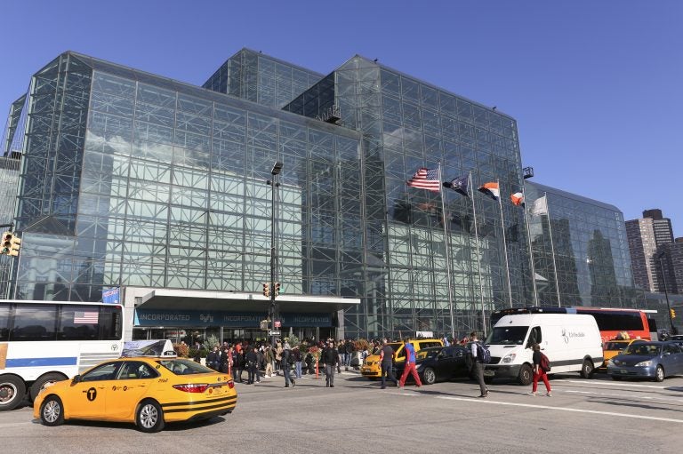 Exterior of the Javits Center during the first day of New York Comic Con. New York City lawmakers are poised to adopt legislation requiring “bird-friendly” glass on all new construction. (Steve Luciano, File/AP Photo)
