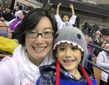 Nancy Glynn of Manchester, N.H., with her son Hunter. Glynn works for several non-profits, including MomsRising, a group that advocates for paid parental leave and other policies. (Nancy Glynn via AP)