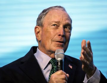 In this Wednesday, Dec. 11, 2019 file photo, Democratic presidential candidate and former New York City Mayor Michael Bloomberg gestures while taking part at the American Geophysical Union fall meeting in San Francisco. (Eric Risberg/AP Photo)