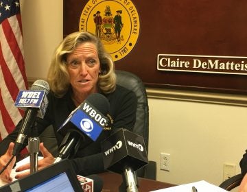 Delaware Dept. of Correction Commissioner Claire DeMatteis talks about review of prison health care just completed by Christiana Care. (Mark Eichmann/WHYY)