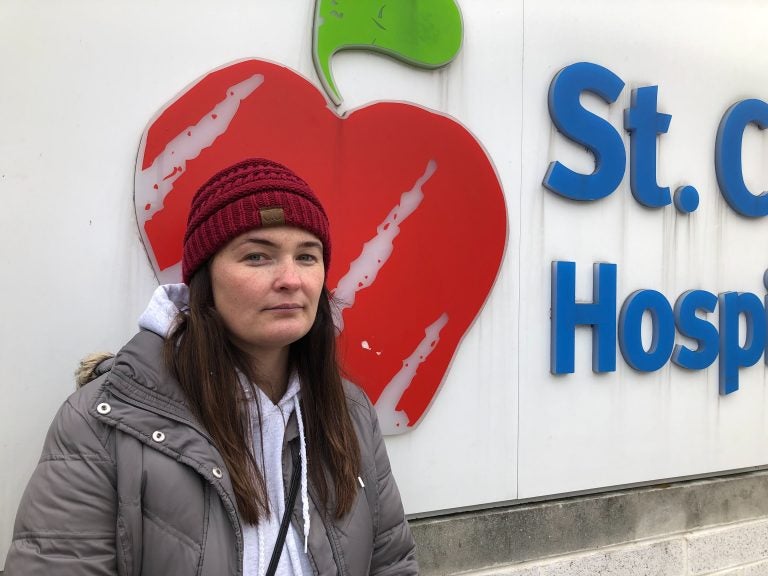 Amanda Gilson has worked in the NICU at st Christopher’s for almost five years. She saved up hundreds of hours of paid time off to use during her maternity leave, which she just learned will not roll over under the hospital’s new ownership. (Nina Feldman/WHYY)