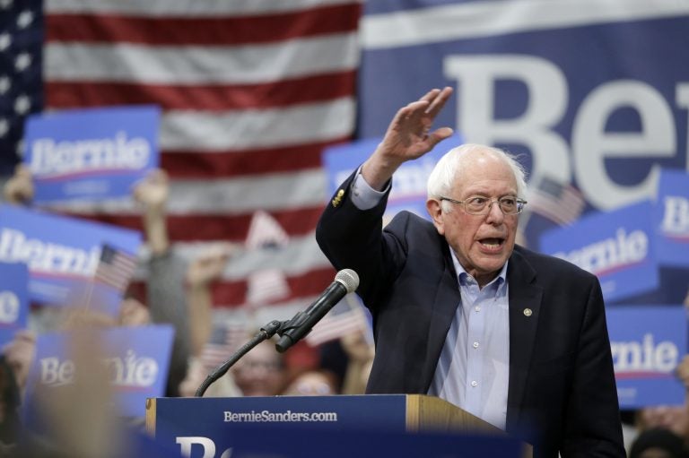 Sen. Bernie Sanders, I-Vt., speaks to supporters at an Iowa rally in March. (Nati Harnik/AP Photo)