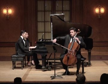 Curtis students Joshua Halpern, cello; Jiacheng Xiong, piano