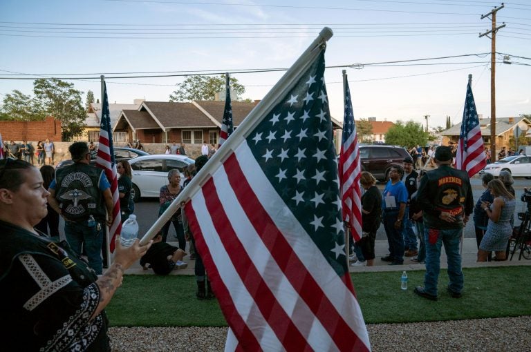 People attend the visitation service for Margie Reckard at La Paz Faith Center in El Paso, Texas, in August 2019. She was killed in white supremacist attack that targeted Latinos at a Walmart. (Paul Ratje/AFP via Getty Images)