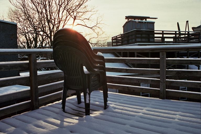 A Philadelphia roof deck on a snowy morning (Katherine Urbaniak/Flickr)