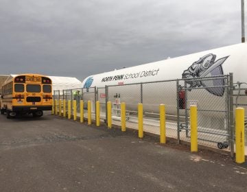 More and more school districts are adding propane buses to their fleets and switching from diesel. They cite financial and environmental benefits. (Dana Bate/WHYY)
