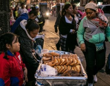 A variety of fried snacks and soft drinks are for sale in Mexico City's Centro Historico neighborhood. (Meghan Dhaliwal/for NPR)