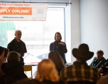 Tricia Reedy Jones (center) is a Partnership Specialist for Philadelphia Regional Census Center. She came to Royersford for a recruitment information session for census takers on Jan. 4, 2020. (Emily Cohen for WHYY)