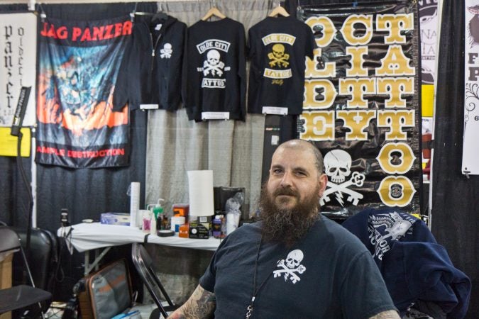 Jason Goldberg is the owner of Olde City Tattoo in Philadelphia. (Kimberly Paynter/WHYY)