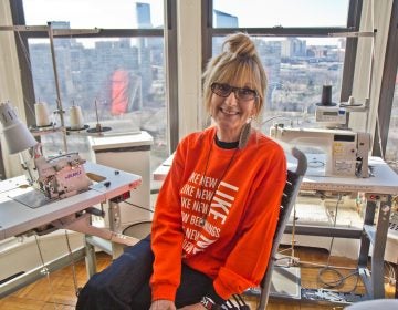 Nancy Volpe-Beringer became a fashion designer in her 50s, and followed her dream to compete on the television show “Project Runway.” (Kimberly Paynter/WHYY)