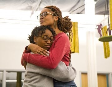 Danielle Coates (left) and Ang Bey (right) rehearse 