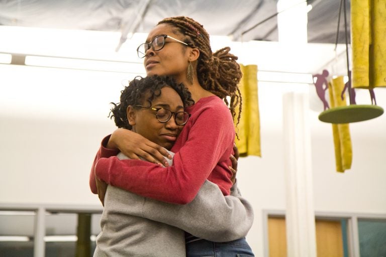 Danielle Coates (left) and Ang Bey (right) rehearse 