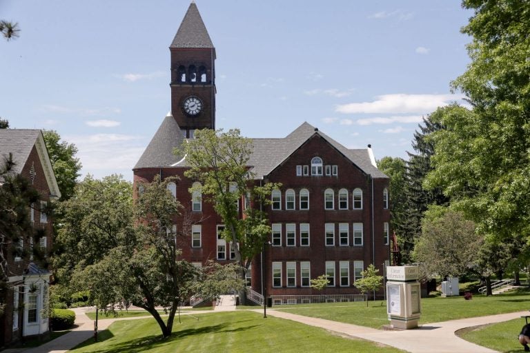 In this photo made on Friday, May 24, 2019, Old Main is shown on the campus of Slippery Rock University in Slippery Rock, Pa. (Keith Srakocic/AP Photo)