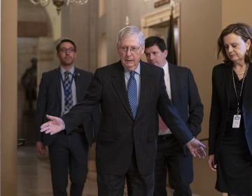 Senate Majority Leader Mitch McConnell, R-Ky., arrives for a closed meeting with fellow Republicans as he strategizes about the looming impeachment trial of President Donald Trump, at the Capitol in Washington, Tuesday, Jan. 7, 2020. (J. Scott Applewhite/AP Photo)