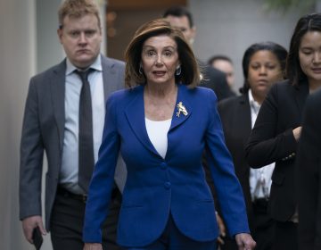 Speaker of the House Nancy Pelosi, D-Calif., arrives to meet with other House Democrats on the morning following Iranian attacks on bases in Iraq housing U.S. troops, at the Capitol in Washington, Wednesday, Jan. 8, 2020. (J. Scott Applewhite/AP Photo)