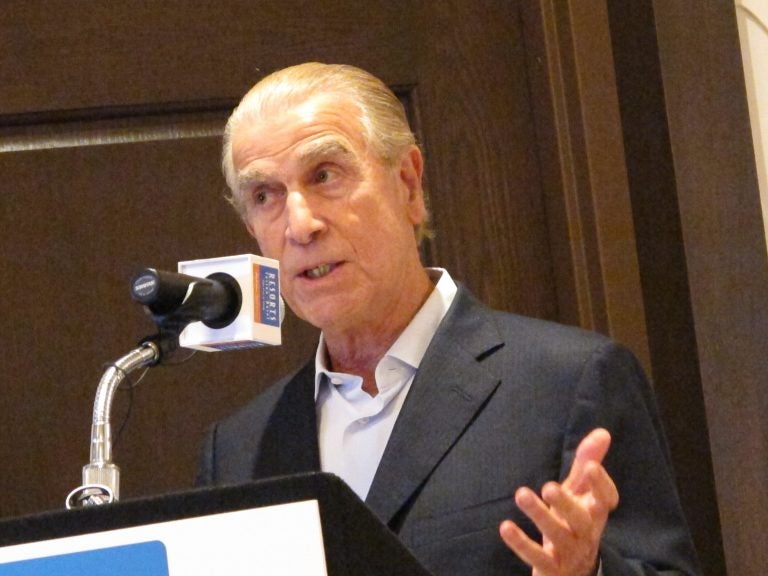 This Aug. 26, 2015 photo shows Resorts casino owner Morris Bailey speaking during an event at his casino in Atlantic City, N.J. (Wayne Parry/AP Photo)