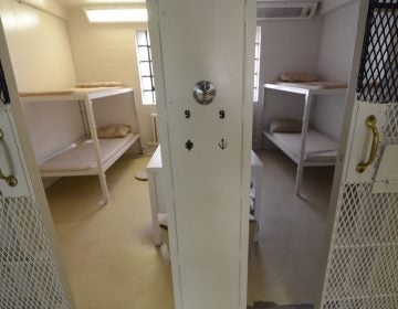 Cells are shown in a newly cleared wing at the State Correctional Institution at Camp Hill, Pennsylvania. (AP Photo/Marc Levy)