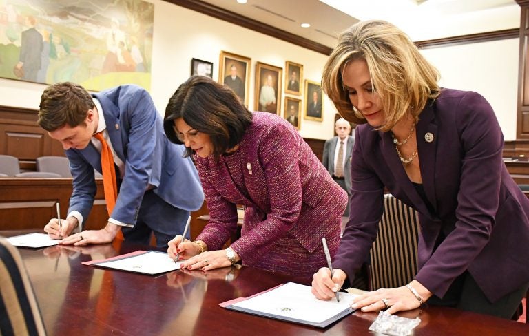 Josh Maxwell, Marian Moskowitz, and Michelle Kichline, took their official oath of office on January 2, 2020. (Chesco.org)