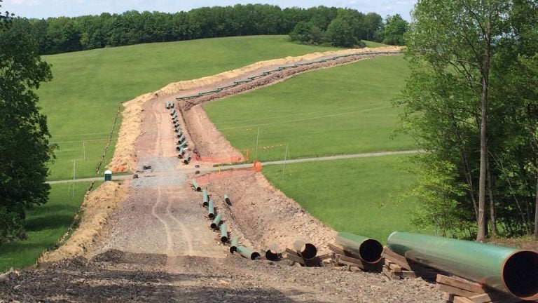 A stretch of natural gas pipeline.