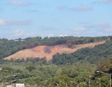 The site of an explosion of the Energy Transfer Partners Revolution Pipeline, Center Township, Beaver County. (Reid R. Frazier/StateImpact Pennsylvania)