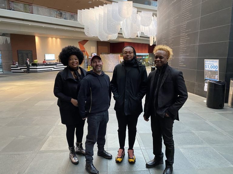 The Kimmel Center's 19/20 Season Jazz Residents: (L-R) Ruth Naomi Floyd (vocalist composer), Jay Wahl (producing artistic director of the Kimmel Center), Immanuel Wilkins (saxophonist and composer), Richard Hill (bassist and composer) (Courtesy of Kimmel Center)