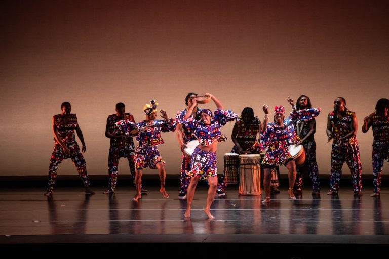 Kulu Mele African Dance and Drum Ensemble at the 32nd Annual International Conference and Festival of Blacks in Dance in Philadelphia. (Scott Robbins)