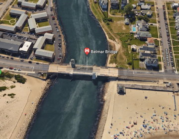 Aerial image of the Ocean Avenue Shark River Bridge. (Google Maps)