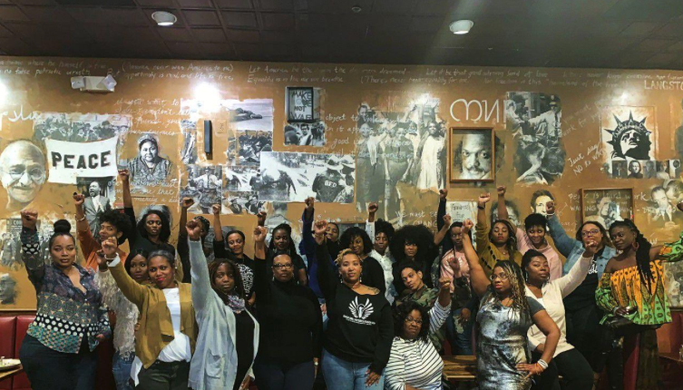 Black Girl Ventures founder Shelley Bell is pictured with the 25 change agents who will lead the expansion effort in Philadelphia; Birmingham, Alabama; Durham, North Carolina; Houston, Texas; and Miami, Florida. (Courtesy of Black Girl Ventures)