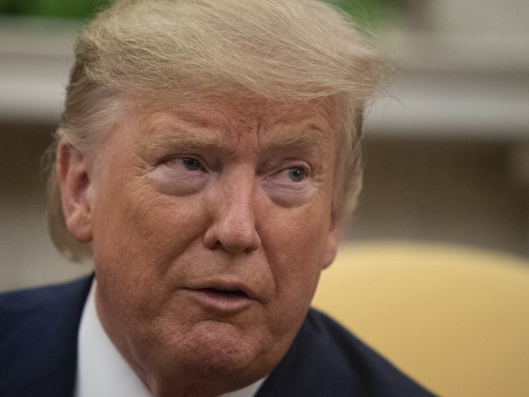 President Trump speaks during a meeting with Greek Prime Minister Kyriakos Mitsotakis in the Oval Office on Tuesday in Washington. (Alex Brandon/AP)