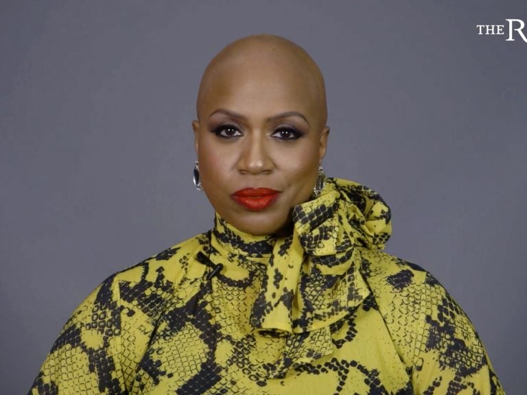 Rep. Ayanna Pressley appears in a video for The Root, the African American-focused online magazine, in which she reveals her bald head and talks about living with alopecia. (Courtesy of The Root and G/O Media via AP Photo)