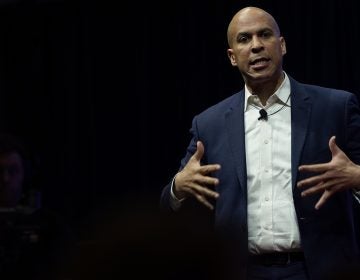 Democratic presidential candidate and New Jersey Sen. Cory Booker speaks at the Teamsters Vote 2020 Presidential Candidate Forum Dec. 7 in Cedar Rapids, Iowa. (Win McNamee/Getty Images)