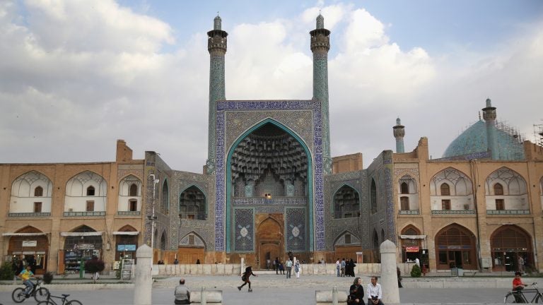 The Unesco-listed cultural site Naqsh-eJanan Square in Isfahan, Iran, in 2014, known for its immense mosques, picturesque bridges and ancient bazaar. (John Moore/Getty Images)